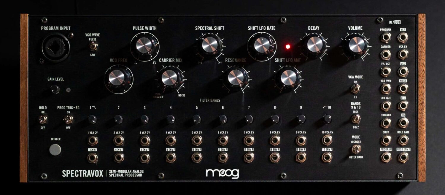 Moog announces new semi-modular filter bank, Spectravox